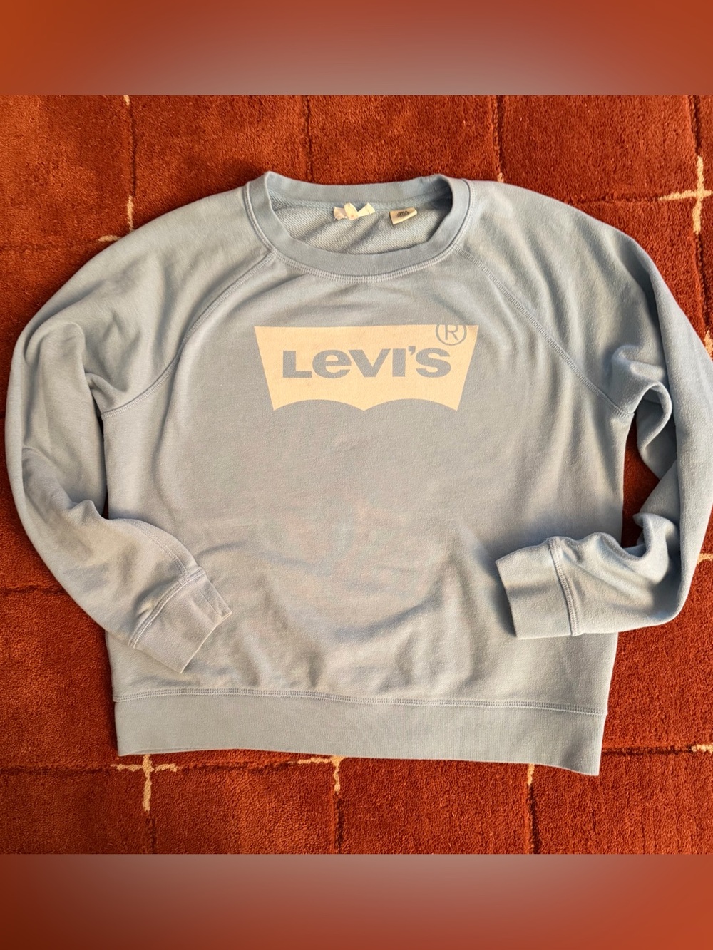 Levi's Light Blue Crewneck Sweatshirt with White Logo